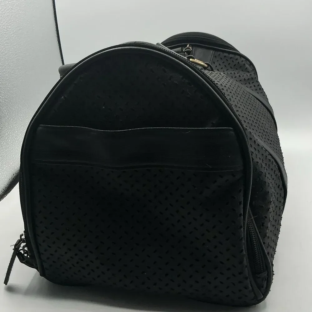 Black Pet Carrier Duffel Bag - Stylish Travel Carrier for Small Dogs